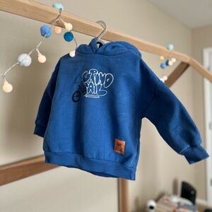 Blue Zara Hoodie Graffiti BMX